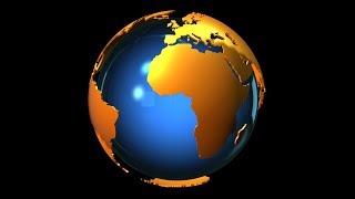 World Globe 3D Animation  Alpha  Loop [upl. by Hite]