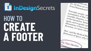 InDesign HowTo Create a Footer Video Tutorial [upl. by Ritter]