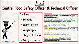 FSSAI CFSO amp TO  Syllabus amp Exam Pattern  Central Food safety officer  Technical officer [upl. by Juliet436]