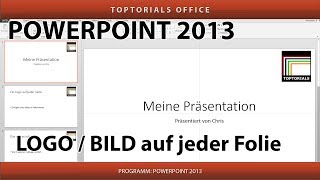 Logo oder Bild auf jeder Folie  Seite Powerpoint [upl. by Rocca]