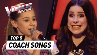 KIDS who auditioned with a COACH SONG in The Voice Kids [upl. by Octave]