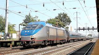 Amtrak and New Jersey Transit at North Elizabeth Station AM Rush Hour [upl. by Neelsaj49]