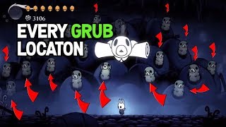 Hollow Knight How to Find All Grubs Quick Using The Collectors Map [upl. by Richmound470]