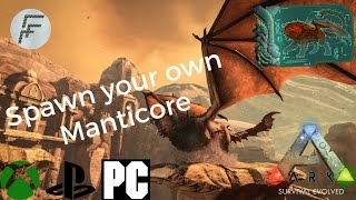 Ark Survival Evolved How to spawn a Manticore [upl. by Lytton]