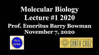 Molecular Biology 1 2020 [upl. by Emmey]