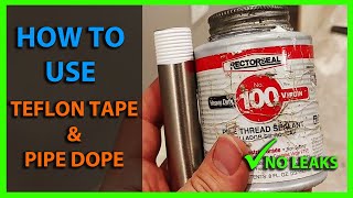 How To Use Teflon Tape amp Pipe Dope on Water Lines  PTFE Thread Sealant Tape amp Pipe Thread Sealant [upl. by Nicoline474]