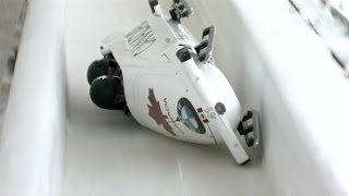 Canadian bobsled crashes speeds down course  Playing Through the Pain  CBC Sports [upl. by Onailimixam]