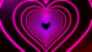 Neon Lights Heart Motion Background  Neon Light Heart Tunnel Free VJ Loops  4K VJ Loops 2020 [upl. by Isaacs]