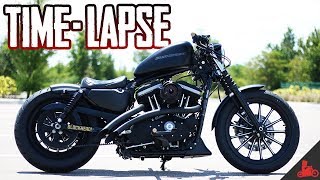 Custom HarleyDavidson Iron 883 TIME LAPSE ⏰ [upl. by Lenneuq]