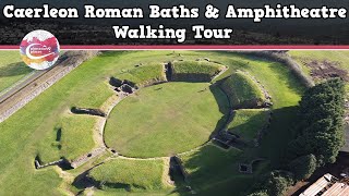 CAERLEON ROMAN BATHS amp AMPHITHEATRE WALES  Walking Tour  Pinned on Places [upl. by Horatia511]