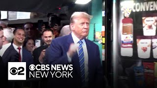 Trump criticizes DA Bragg during visit to NYC bodega [upl. by Uhile]