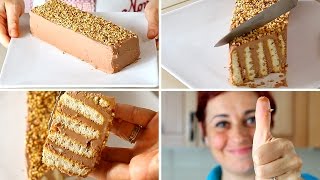 MATTONCINO DOLCE DI BENEDETTA Ricetta Facile Senza Cottura  Nutella Brick Cake Easy Recipe [upl. by Enetsirhc]