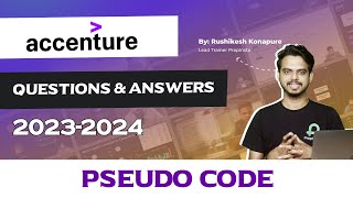 Accenture Pseudo Code Questions and Answers 20232024 [upl. by Atokad]