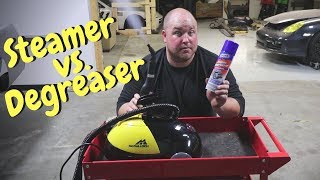 Cleaning Car Parts Steamer vs Engine Degreaser [upl. by Einnek926]