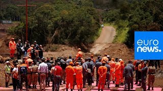 New video captures moment of deadly dam collapse in Brazil [upl. by Bowie]