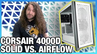 Corsair 4000D Airflow Case Review vs Solid Panel Thermals Noise amp Quality [upl. by Bozovich]