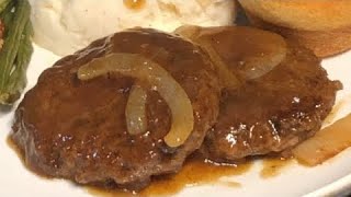 How To Make Hamburger Steak And Gravy Recipe Easy [upl. by Mulford]