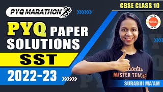 CBSE Class 10 SST PYQs Paper Solution 20222023  10th Social Studies Previous Year Question Answers [upl. by Falk]