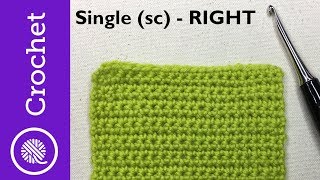 How to Single Crochet  Beginner Crochet Lesson 1  Right Handed CC [upl. by Adlihtam]