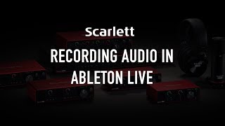 Recording audio in Ableton Live [upl. by Nosittam]