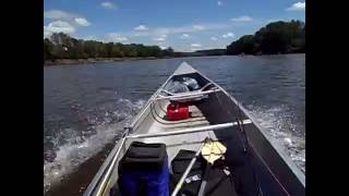 4hp motor on 17ft canoe [upl. by Osbert967]