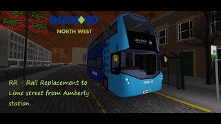 Roblox  Apsley Bus Simulator  Rail Replacement Amberly Station  Apsley City [upl. by Atsirak511]