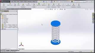 How to Animate a Spring in SOLIDWORKS Motion [upl. by Adiv]