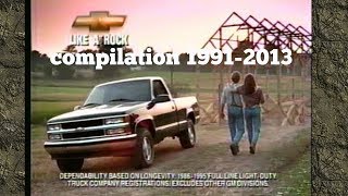 Chevy Silverado Commercial like a rock compilation 19912013 [upl. by Alegnaoj]