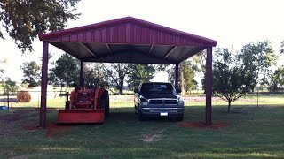 How To Build An All Metal Carport  From Start To Finish [upl. by Llerahs]