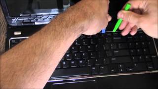 How To Remove The Keyboard On A Dell Laptop Computer [upl. by Monjo471]