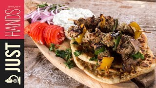 Greek pork souvlaki  Akis Petretzikis [upl. by Ariayek57]