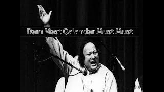 DUM MAST QALANDAR  NUSRAT FATEH ALI KHAN LYRICS VIDEO [upl. by Yawnoc]