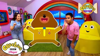 Old MacDonald Song  HEY DUGGEE Nursery Rhyme with CBeebies Presenters Evie and Ben [upl. by Enelehs545]