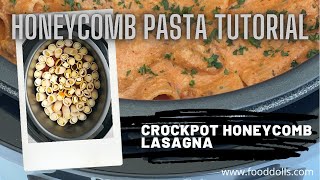 Honeycomb Pasta Cake Tutorial  Crockpot Honeycomb Lasagna shorts [upl. by Eniamret]