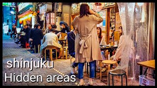 Shinjukus Well kept secret area  Tokyo night【4K】 [upl. by Rozalie389]