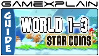 New Super Mario Bros U  Acorn Plains3 Yoshi Hill Star Coins Guide amp Walkthrough [upl. by Anilatac128]