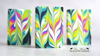 Marbling Swirl Cold Process Soap Technique Video 19 [upl. by Audi869]