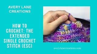 How to Crochet The Extended Single Crochet Stitch esc [upl. by Durwyn]