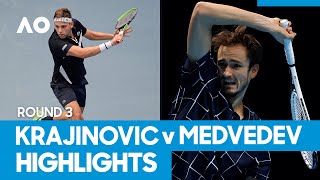 Filip Krajinovic vs Daniil Medvedev Match Highlights 3R  Australian Open 2021 [upl. by Nofets]