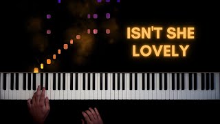 Stevie Wonder  Isnt She Lovely  Piano Cover  Sheet Music [upl. by Rednasxela]