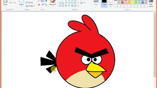 How To Draw Angry Bird in MS Paint  Kids  Favourite  Play [upl. by Aneliram427]