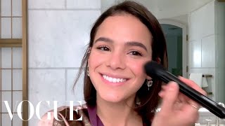 Blue Beetle Star Bruna Marquezines Guide to Brazilian Glow in the Winter  Beauty Secrets  Vogue [upl. by Secunda]