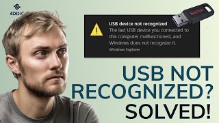 How to Fix USB Not Recognized in Windows 10  Fixed Unrecognized USB Flash Drive in 5 Ways [upl. by Nylhsoj864]