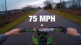 KX 125 TOP SPEED TEST [upl. by Lorri815]