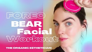 FOREO BEAR Facial Workout Microcurrent DEMO  Review [upl. by Robyn]