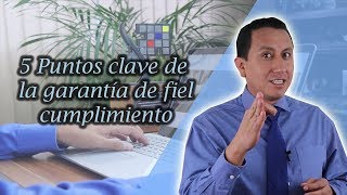 Garantía de fiel cumplimiento 5 Puntos clave [upl. by Zetta]