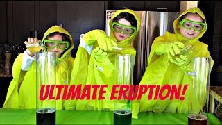 How To Make a Volcano Eruption Kids Science Experiments [upl. by Tomchay]