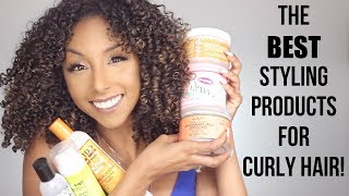 The BEST Styling Products For Curly Hair  BiancaReneeToday [upl. by Valenba]