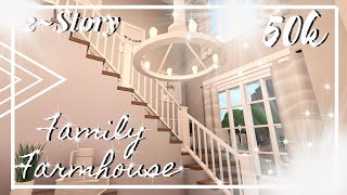 Roblox  Bloxburg 50k 2 Story Family Farmhouse no advanced placing  Speedbuild [upl. by Stonwin]