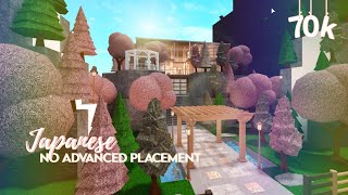 ROBLOX  Bloxburg 70K Modern Japanese Family Hillside House  No Advanced Placement  Build amp Tour [upl. by Kassity]